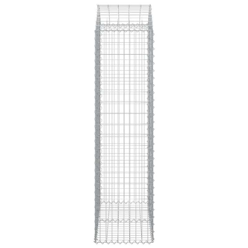 vidaXL íves horganyzott vas gabion kosár 100x50x180/200 cm