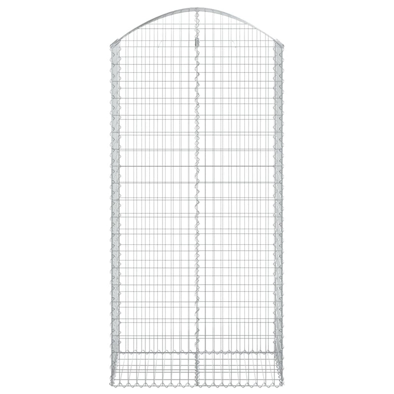 vidaXL íves horganyzott vas gabion kosár 100x50x200/220 cm