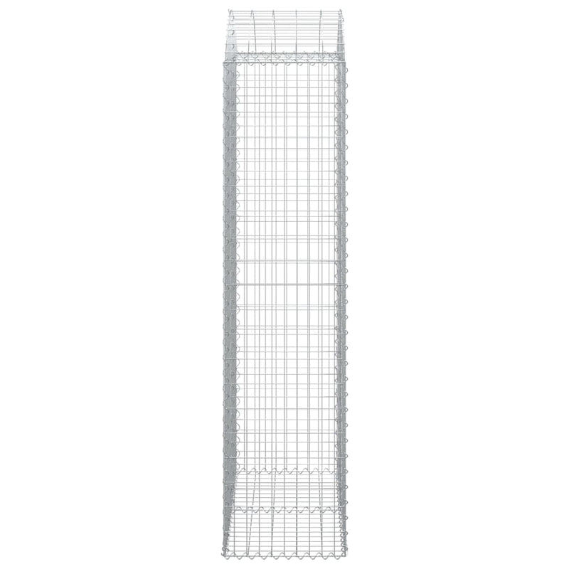 vidaXL íves horganyzott vas gabion kosár 100x50x200/220 cm
