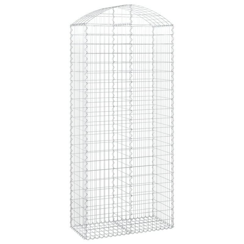 vidaXL íves horganyzott vas gabion kosár 100x50x220/240 cm