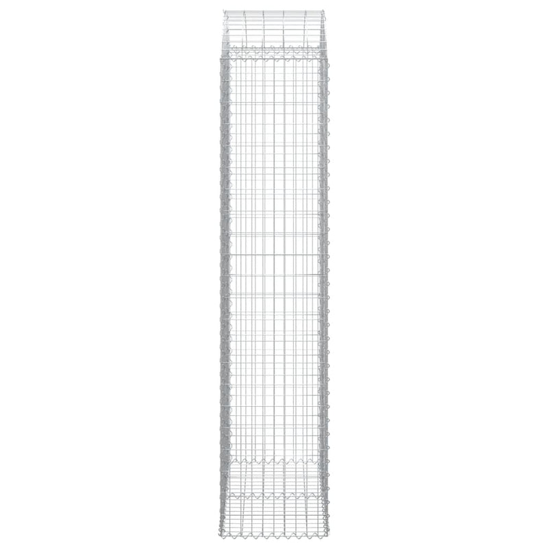 vidaXL íves horganyzott vas gabion kosár 100x50x220/240 cm