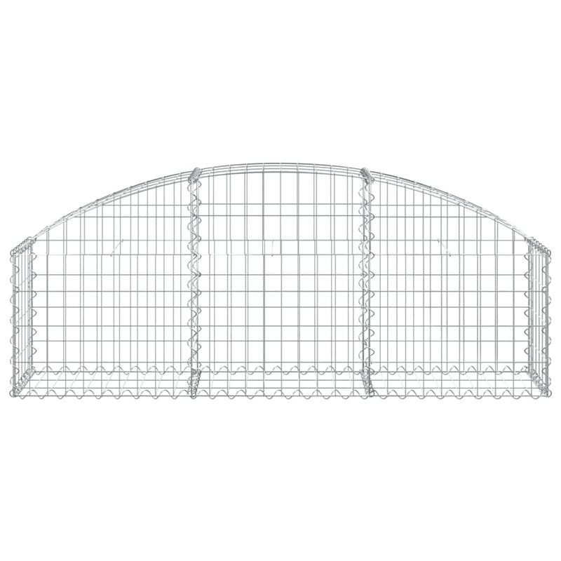 vidaXL íves horganyzott vas gabion kosár 150x30x40/60 cm