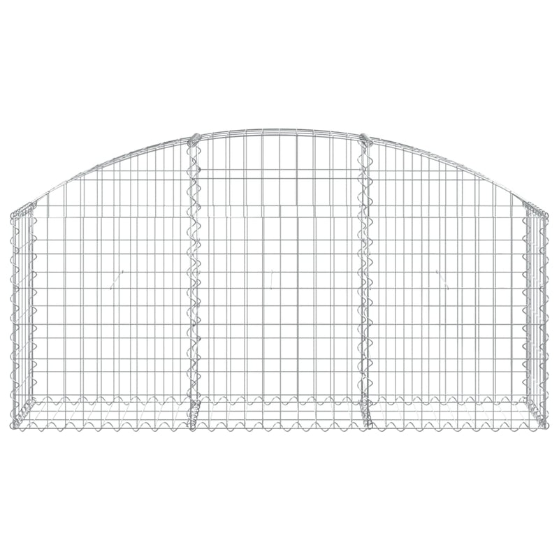 vidaXL íves horganyzott vas gabion kosár 150x30x60/80 cm