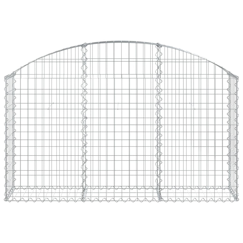 vidaXL íves horganyzott vas gabion kosár 150x30x80/100 cm