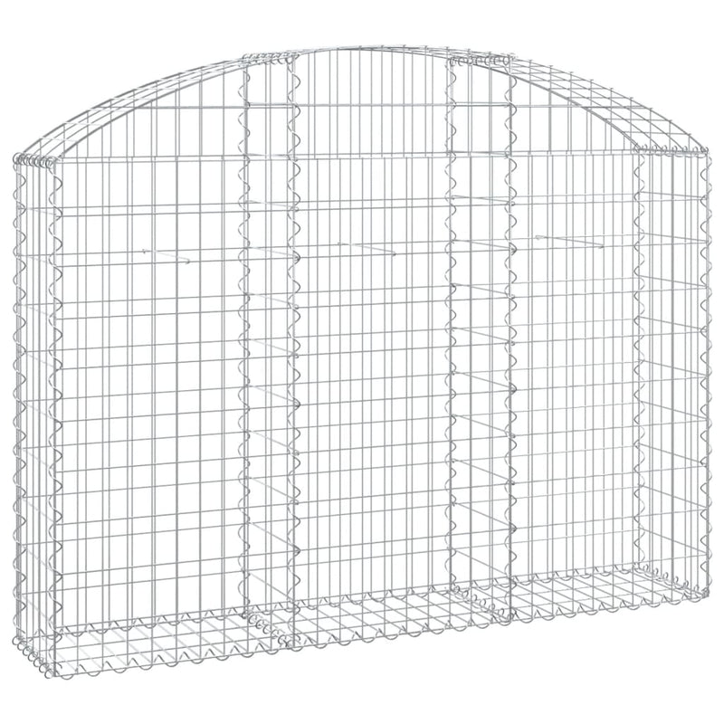 vidaXL íves horganyzott vas gabion kosár 150x30x100/120 cm