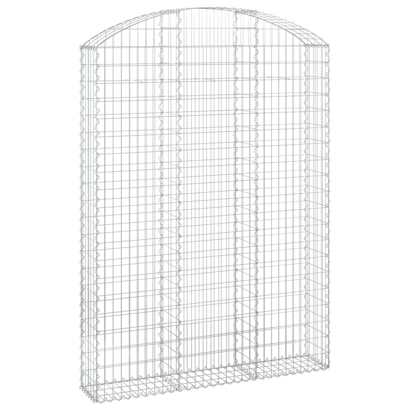 vidaXL íves horganyzott vas gabion kosár 150x30x200/220 cm