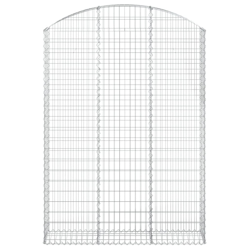 vidaXL íves horganyzott vas gabion kosár 150x30x200/220 cm