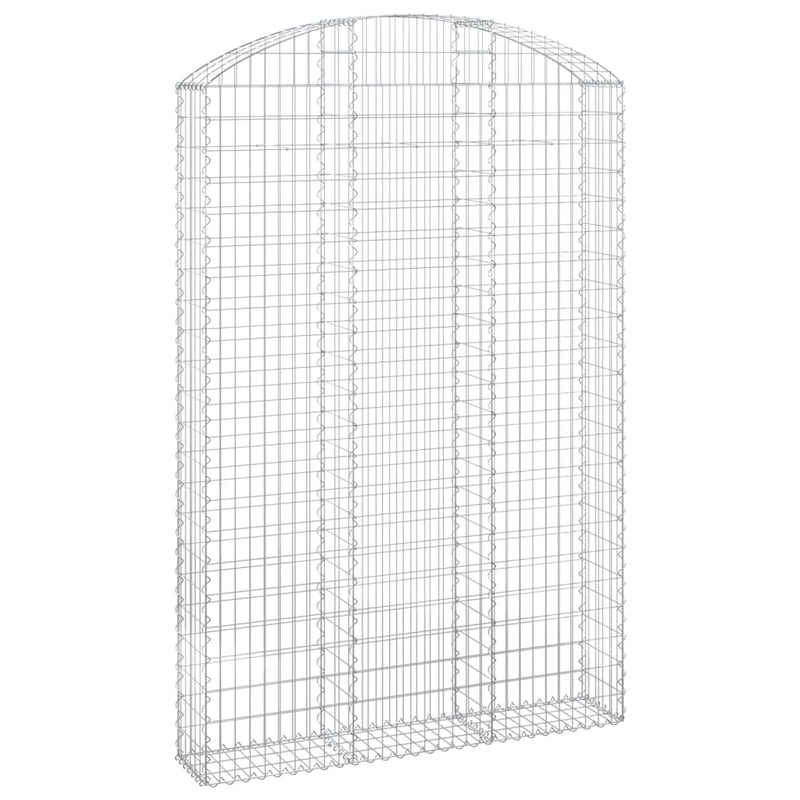 vidaXL íves horganyzott vas gabion kosár 150x30x220/240 cm