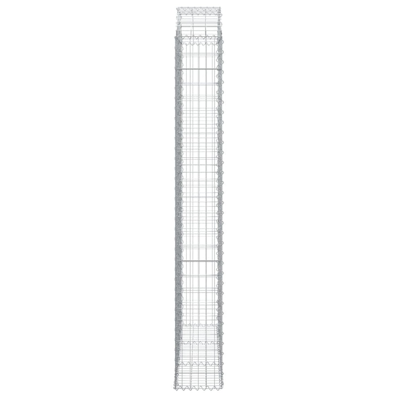 vidaXL íves horganyzott vas gabion kosár 150x30x220/240 cm