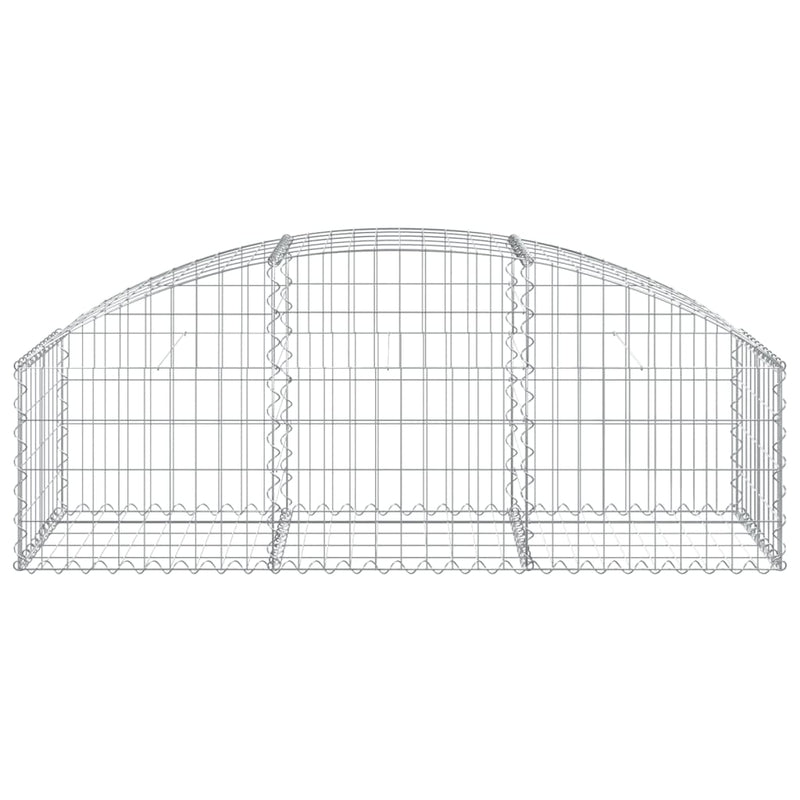 vidaXL íves horganyzott vas gabion kosár 150x50x40/60 cm