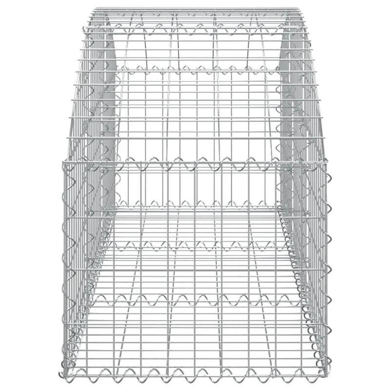 vidaXL íves horganyzott vas gabion kosár 150x50x40/60 cm