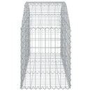 vidaXL íves horganyzott vas gabion kosár 150x50x60/80 cm