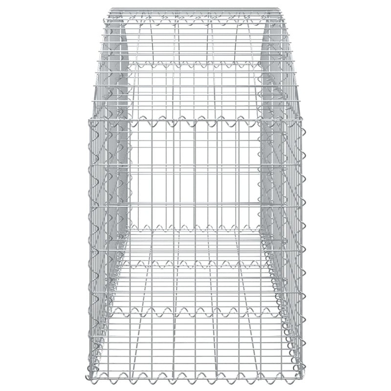 vidaXL íves horganyzott vas gabion kosár 150x50x60/80 cm