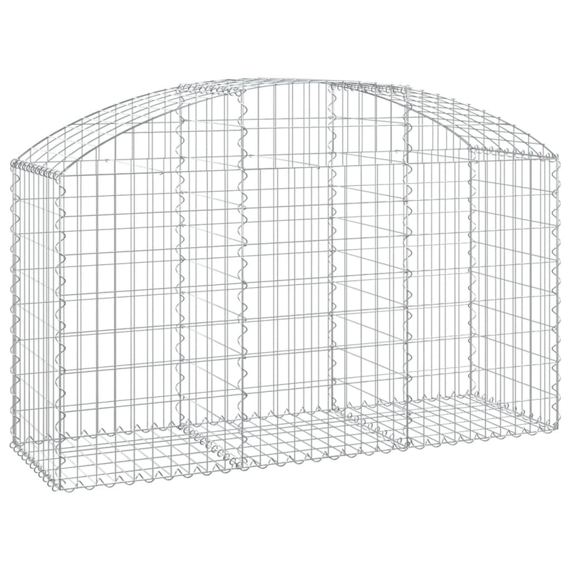vidaXL íves horganyzott vas gabion kosár 150x50x80/100 cm