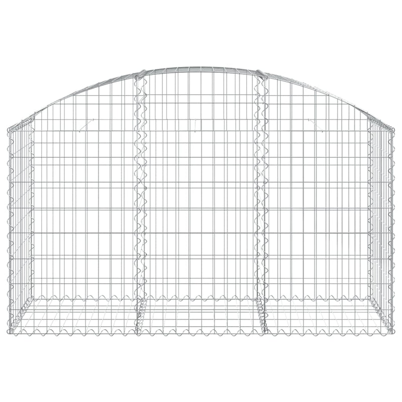 vidaXL íves horganyzott vas gabion kosár 150x50x80/100 cm