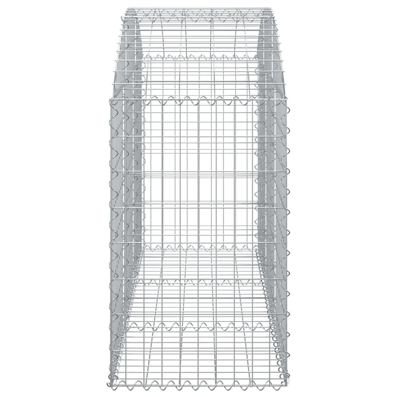 vidaXL íves horganyzott vas gabion kosár 150x50x80/100 cm