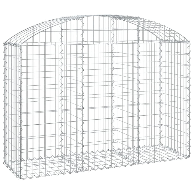 vidaXL íves horganyzott vas gabion kosár 150x50x100/120 cm