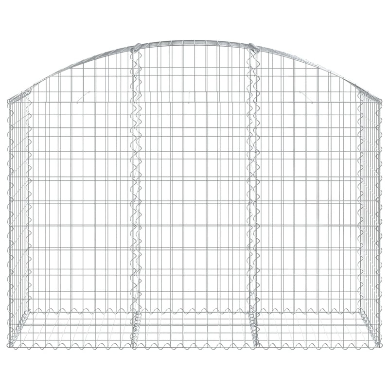 vidaXL íves horganyzott vas gabion kosár 150x50x100/120 cm