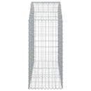vidaXL íves horganyzott vas gabion kosár 150x50x100/120 cm