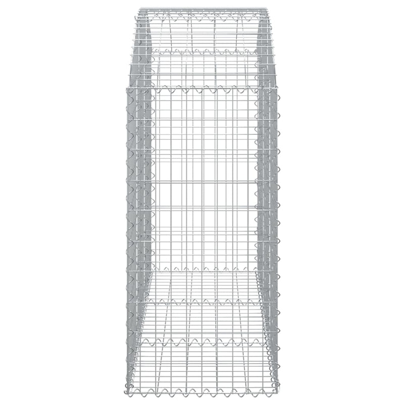 vidaXL íves horganyzott vas gabion kosár 150x50x100/120 cm