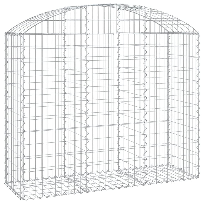 vidaXL íves horganyzott vas gabion kosár 150x50x120/140 cm