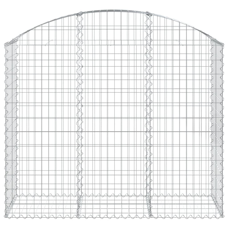 vidaXL íves horganyzott vas gabion kosár 150x50x120/140 cm