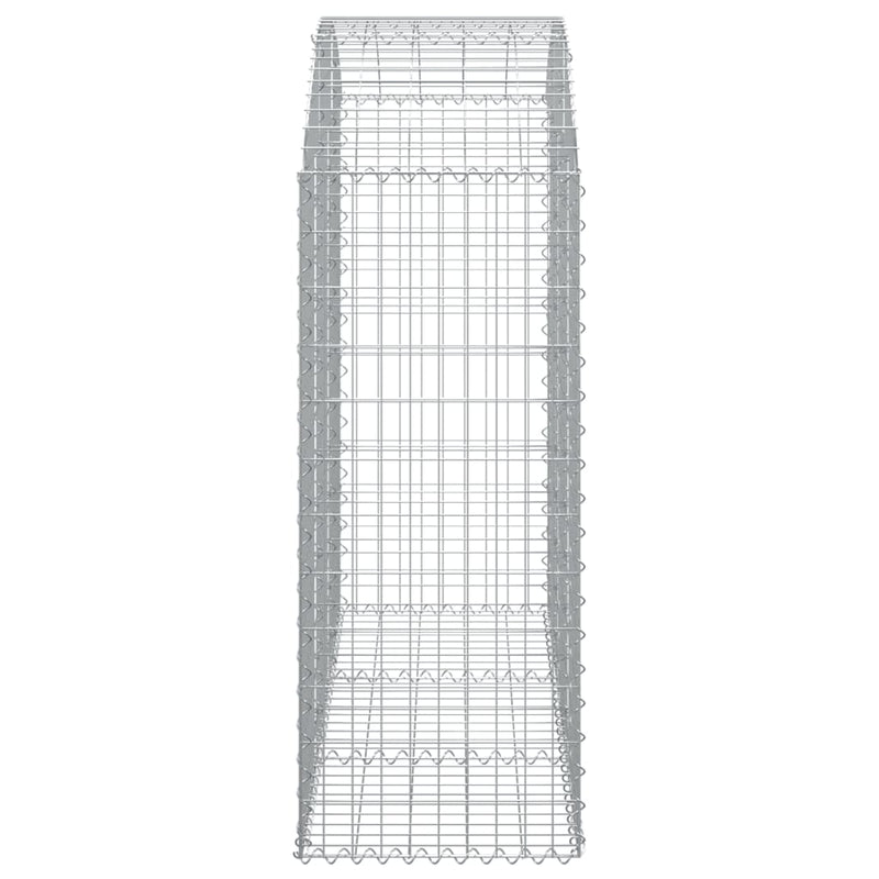 vidaXL íves horganyzott vas gabion kosár 150x50x120/140 cm