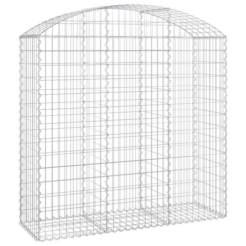 vidaXL íves horganyzott vas gabion kosár 150x50x140/160 cm