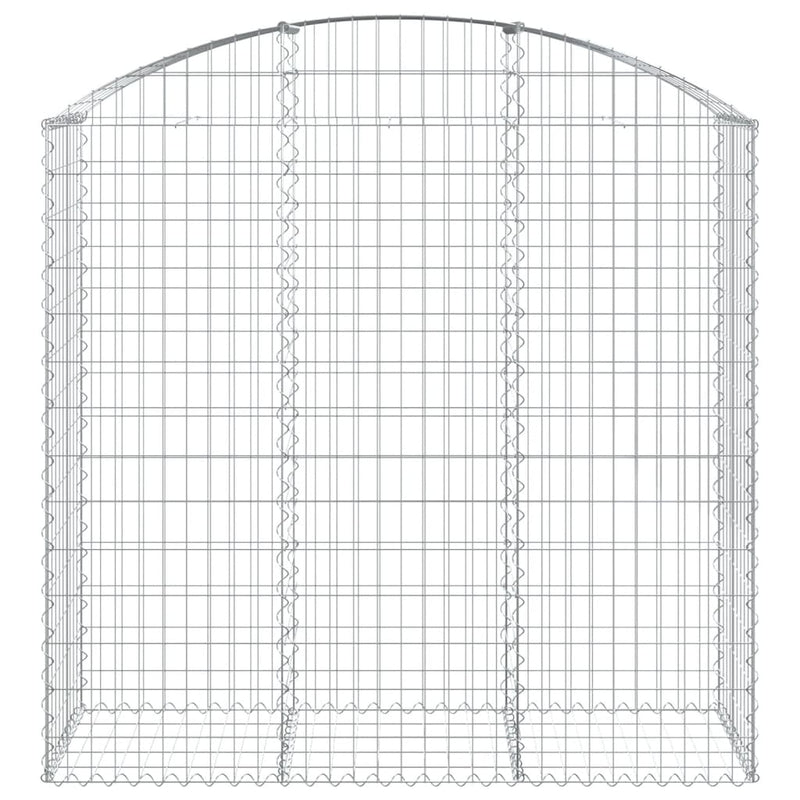 vidaXL íves horganyzott vas gabion kosár 150x50x140/160 cm