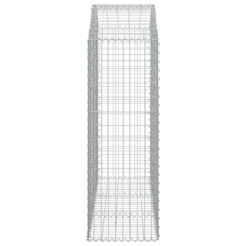 vidaXL íves horganyzott vas gabion kosár 150x50x140/160 cm