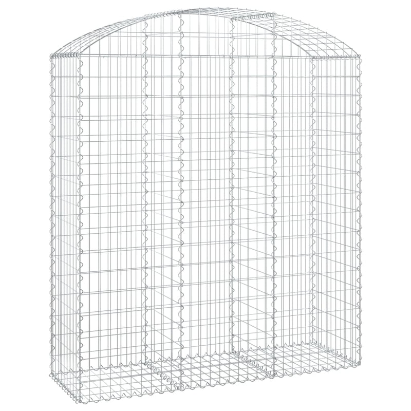 vidaXL íves horganyzott vas gabion kosár 150x50x160/180 cm