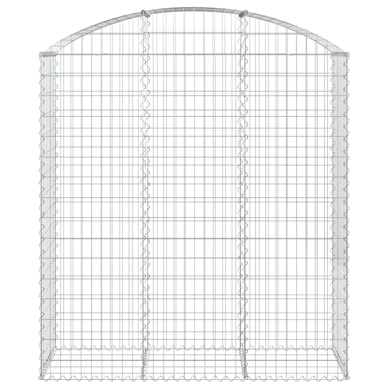 vidaXL íves horganyzott vas gabion kosár 150x50x160/180 cm