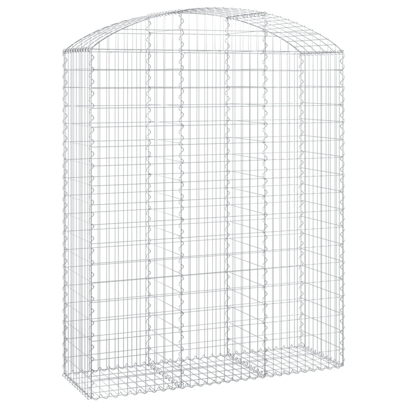 vidaXL íves horganyzott vas gabion kosár 150x50x180/200 cm