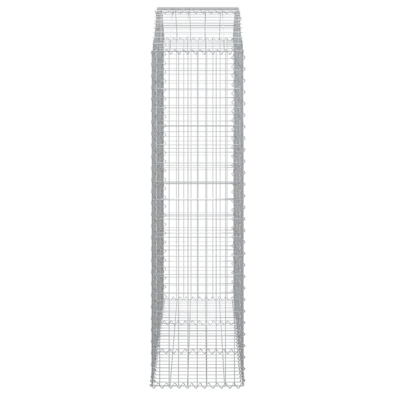 vidaXL íves horganyzott vas gabion kosár 150x50x180/200 cm