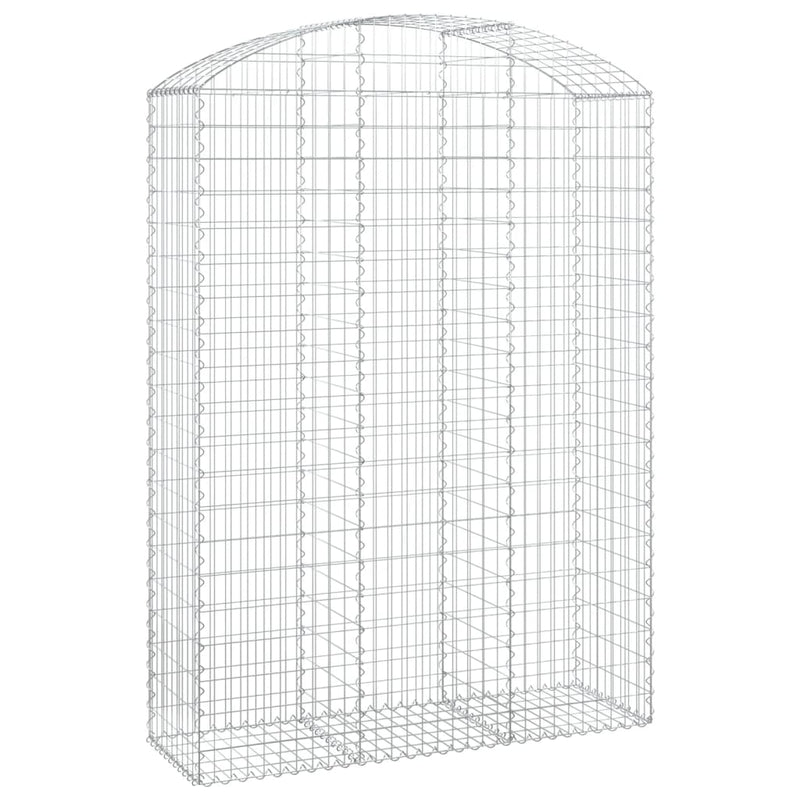vidaXL íves horganyzott vas gabion kosár 150x50x200/220 cm