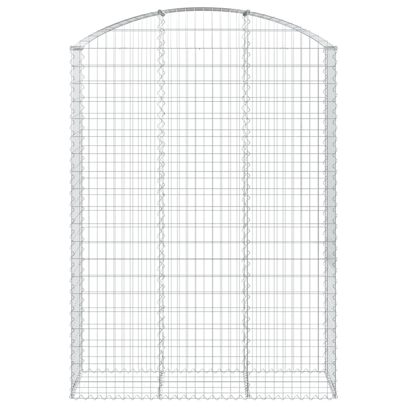 vidaXL íves horganyzott vas gabion kosár 150x50x200/220 cm