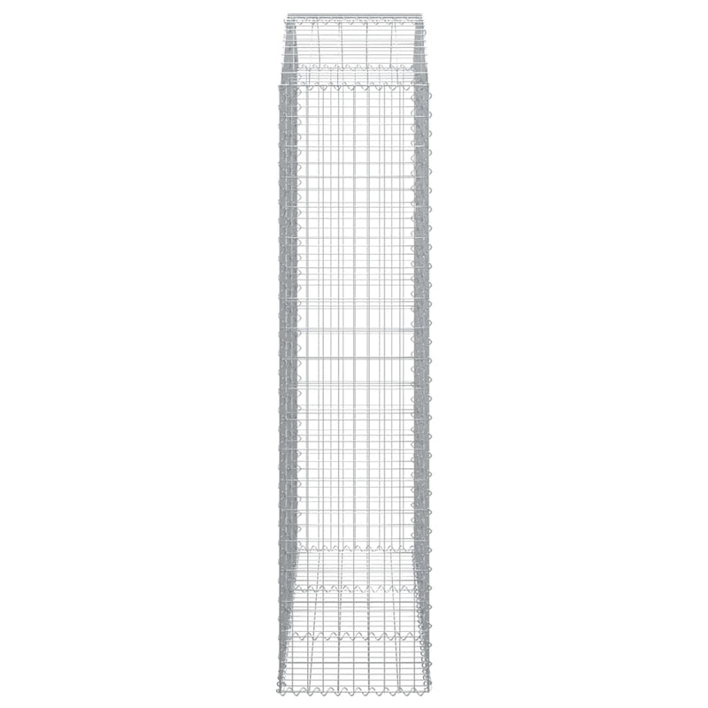 vidaXL íves horganyzott vas gabion kosár 150x50x200/220 cm