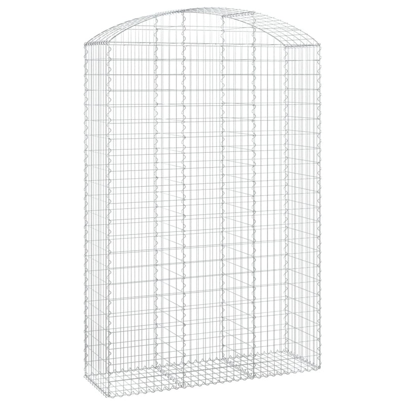 vidaXL íves horganyzott vas gabion kosár 150x50x220/240 cm