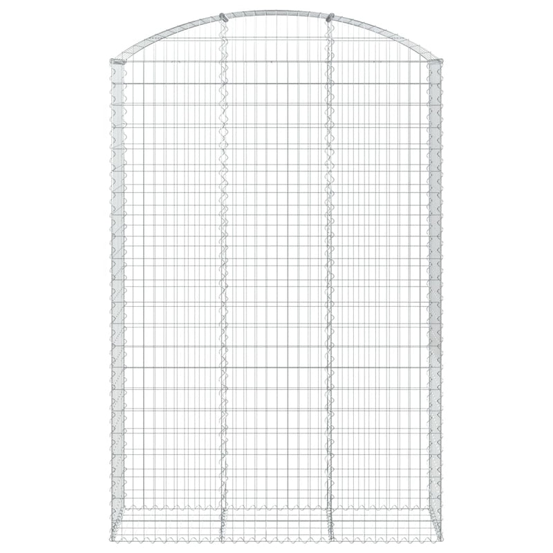 vidaXL íves horganyzott vas gabion kosár 150x50x220/240 cm
