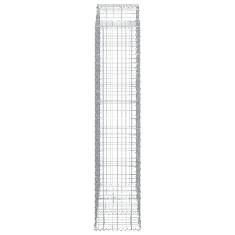 vidaXL íves horganyzott vas gabion kosár 150x50x220/240 cm