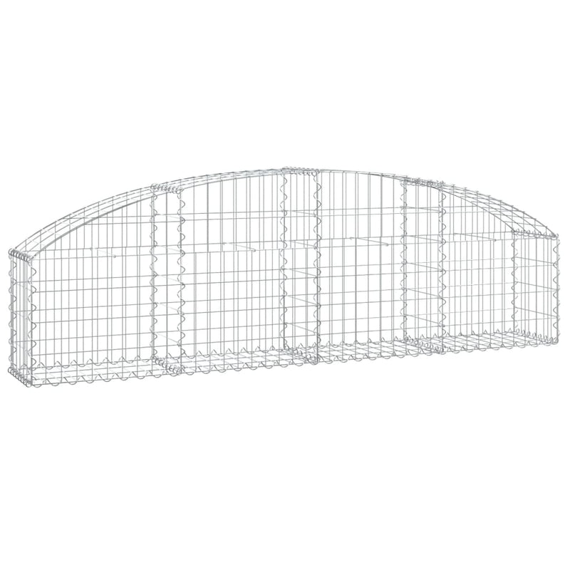vidaXL íves horganyzott vas gabion kosár 200x30x40/60 cm
