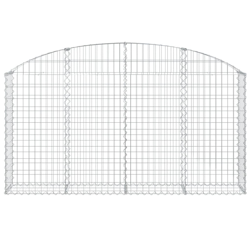 vidaXL íves horganyzott vas gabion kosár 200x30x100/120 cm