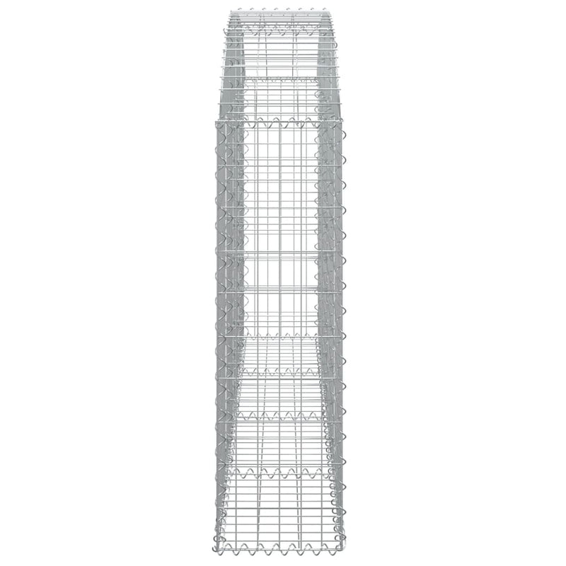 vidaXL íves horganyzott vas gabion kosár 200x30x100/120 cm
