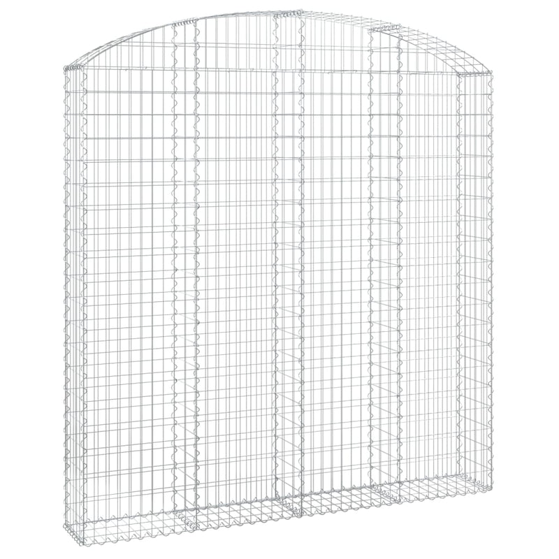 vidaXL íves horganyzott vas gabion kosár 200x30x200/220 cm