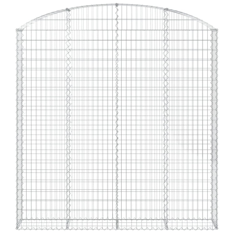 vidaXL íves horganyzott vas gabion kosár 200x30x200/220 cm