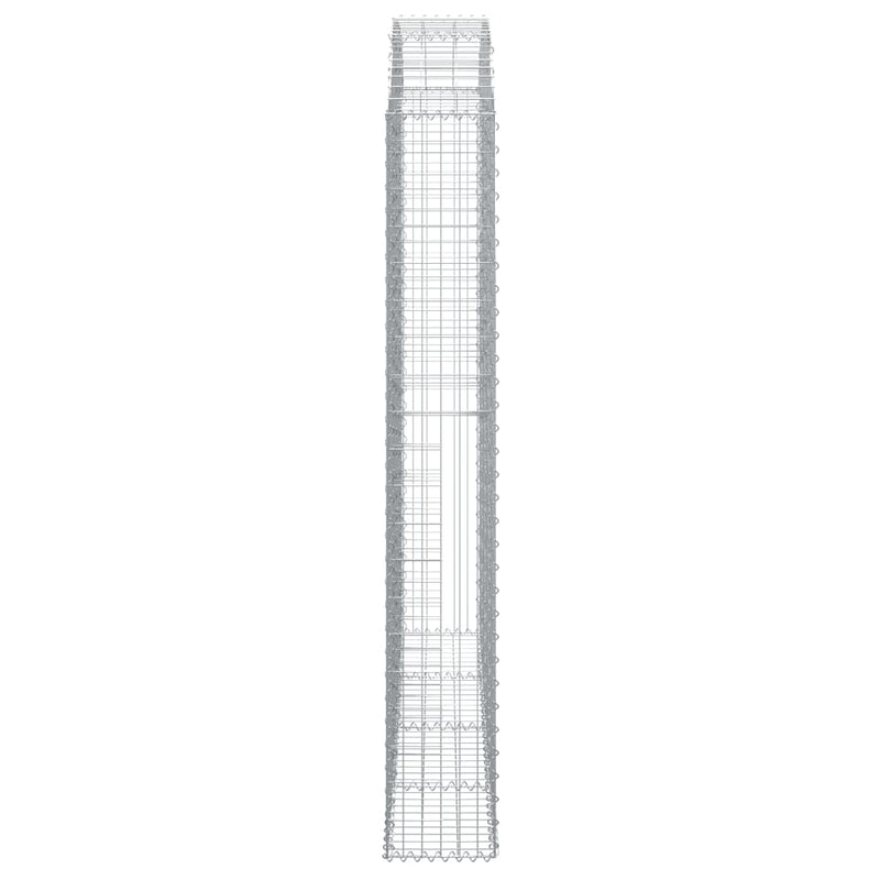 vidaXL íves horganyzott vas gabion kosár 200x30x200/220 cm