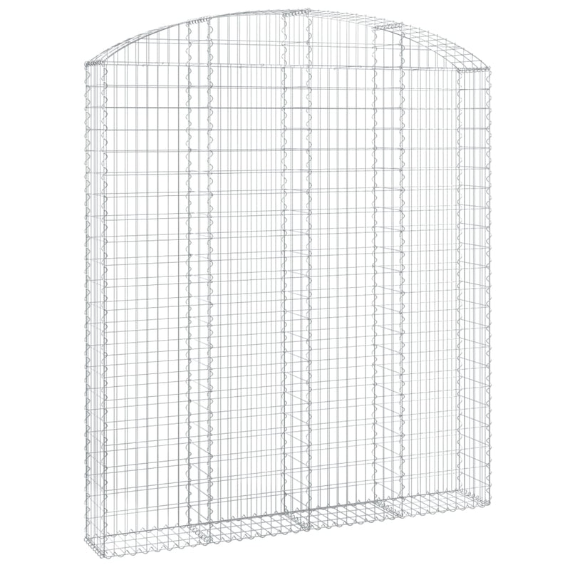 vidaXL íves horganyzott vas gabion kosár 200x30x220/240 cm
