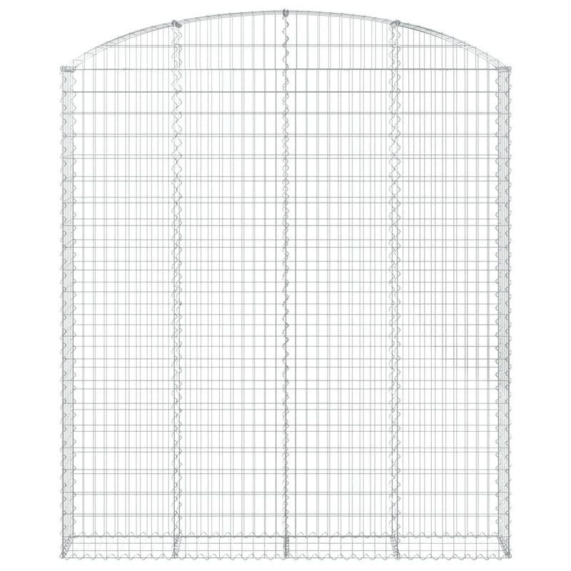 vidaXL íves horganyzott vas gabion kosár 200x30x220/240 cm