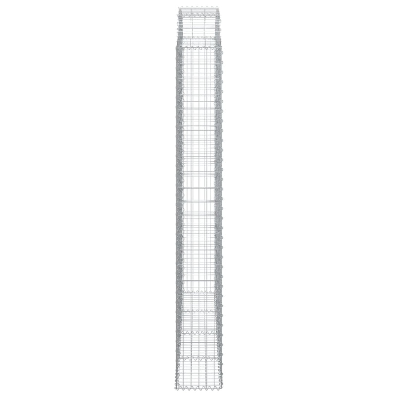 vidaXL íves horganyzott vas gabion kosár 200x30x220/240 cm