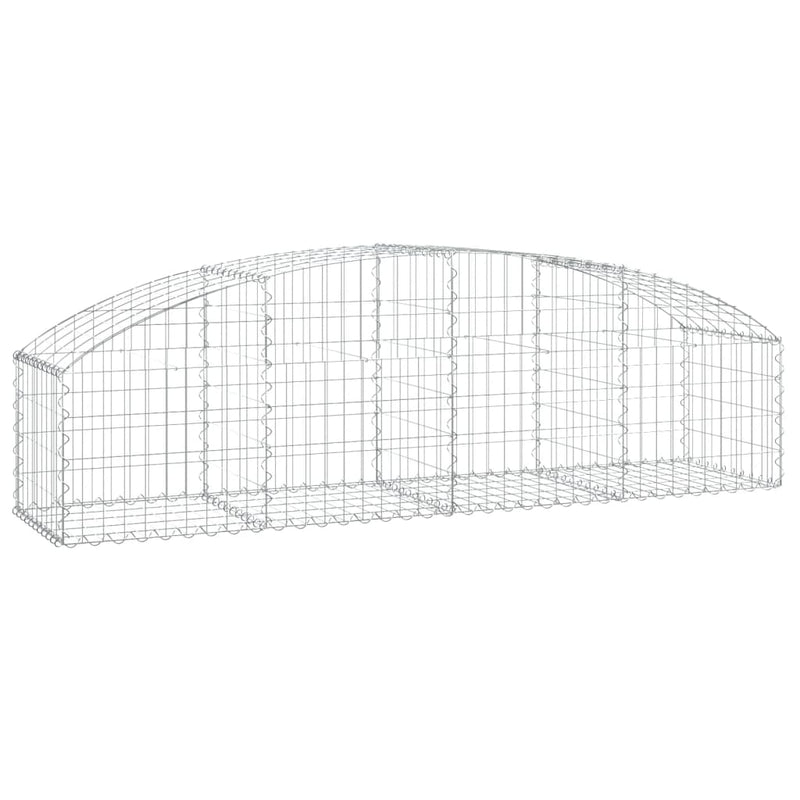 vidaXL íves horganyzott vas gabion kosár 200x50x40/60 cm
